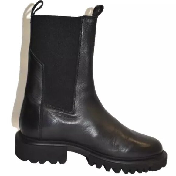 New! ALLSAINTS Women's Hallie Stretch Mid Calf Boots Black 41 EU 11 US DD443 - Picture 3 of 6